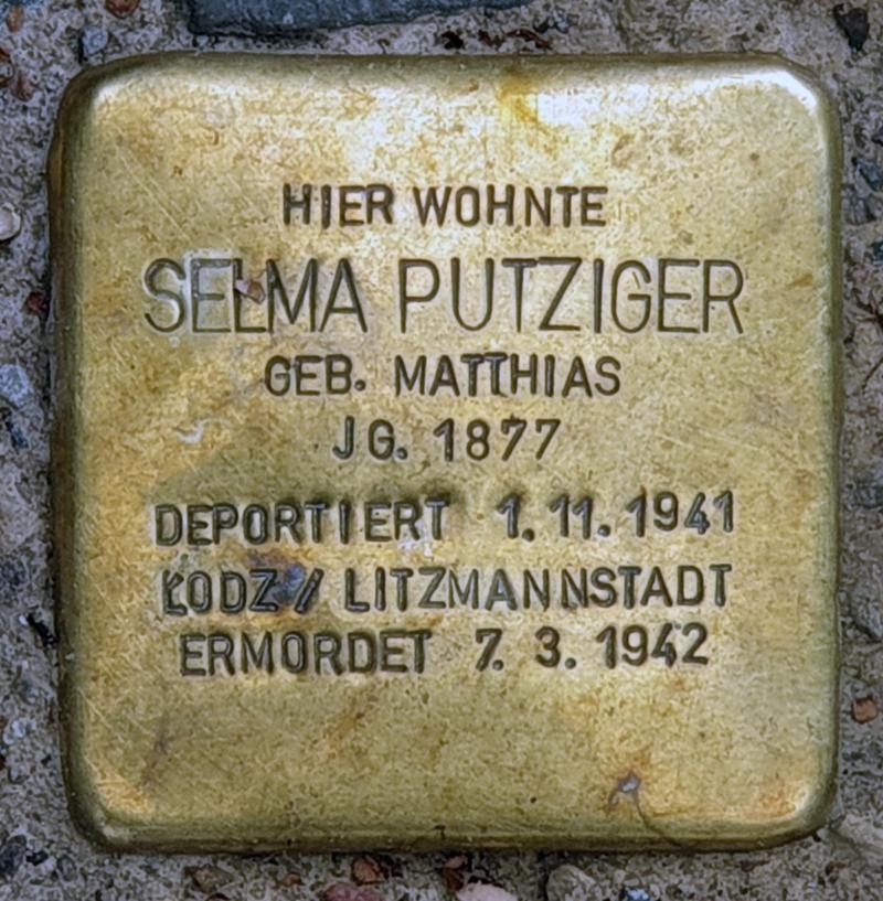 Stolperstein für Selma Putziger © OTFW