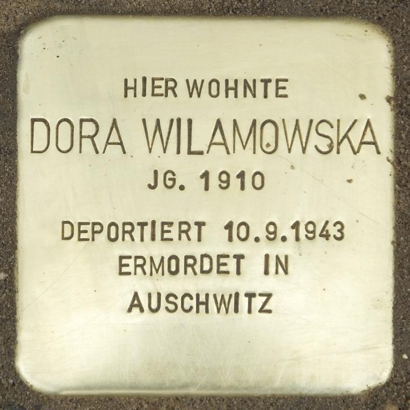 Stolperstein Dora Wilamowska © Initiative Charlottenburg-Wilmersdorf, März 2014