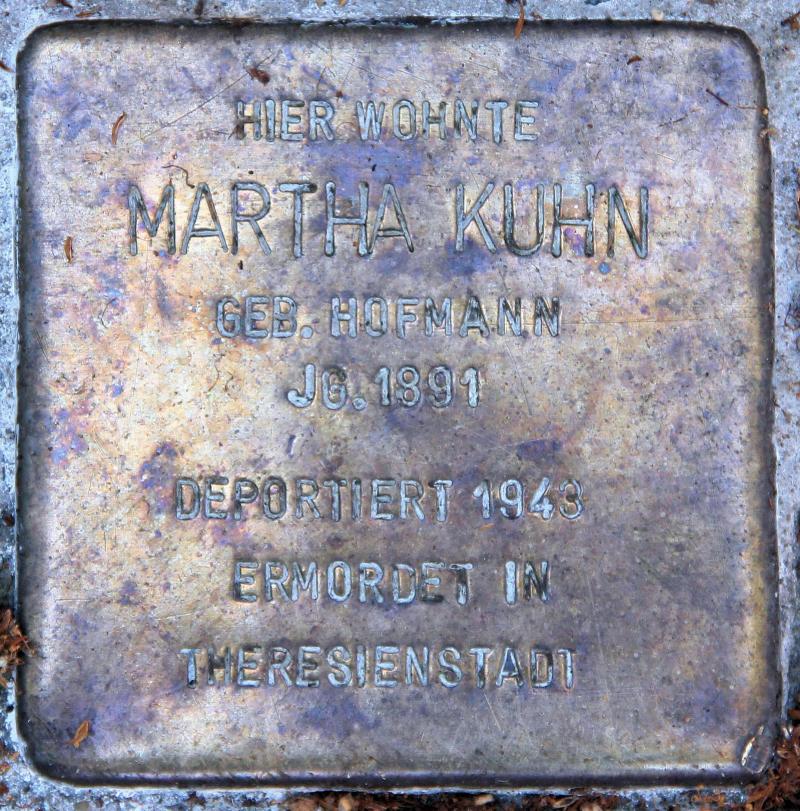Stolperstein für Martha Kuhn.