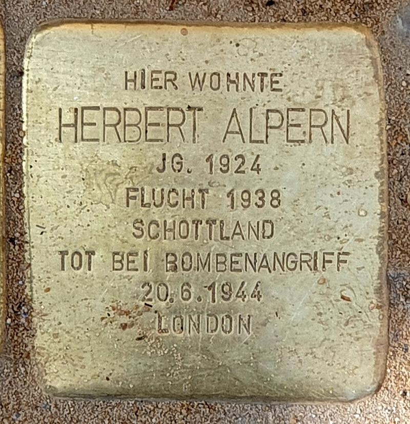 Stolperstein Herbert Alpern © OTFW