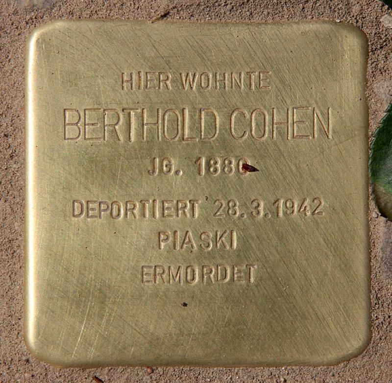 Stolperstein für Berthold Cohen