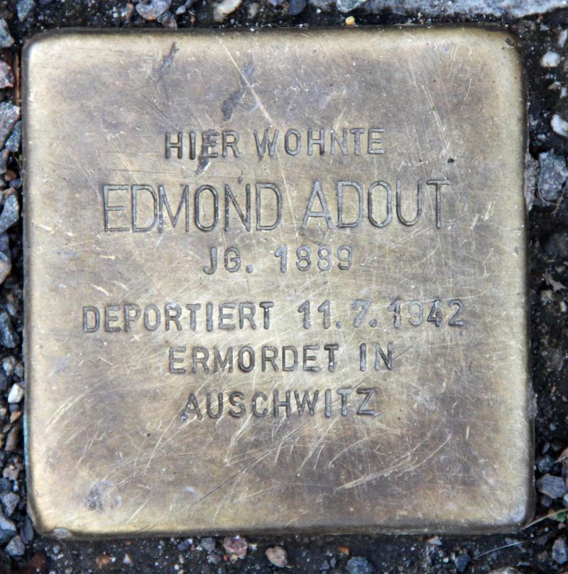 Stolperstein für Edmond Adout.