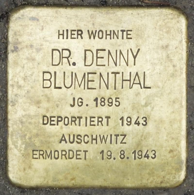 Stolperstein für Dr. Denny Blumenthal