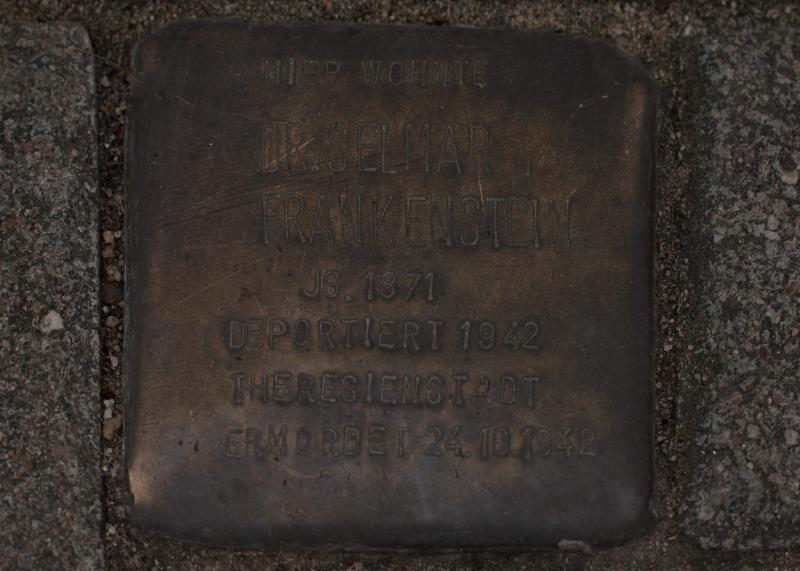 Stolperstein für Selmar Frankenstein Foto: A. Bukschat & C. Flegel