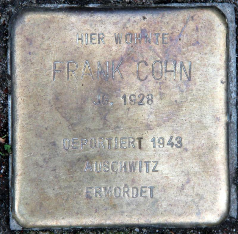Stolperstein für Frank Cohn.