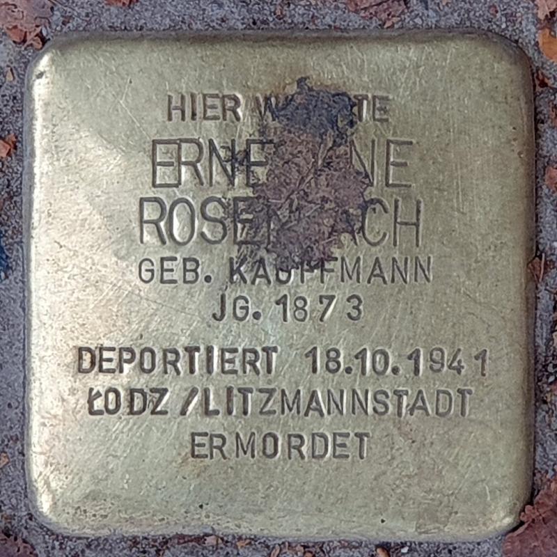 Stolperstein für Ernestine Rosenbach © OTFW