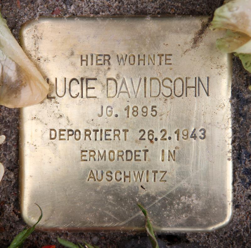 Stolperstein für Lucie Davidsohn © OTFW
