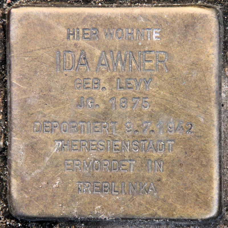 Stolperstein für Ida Awner.