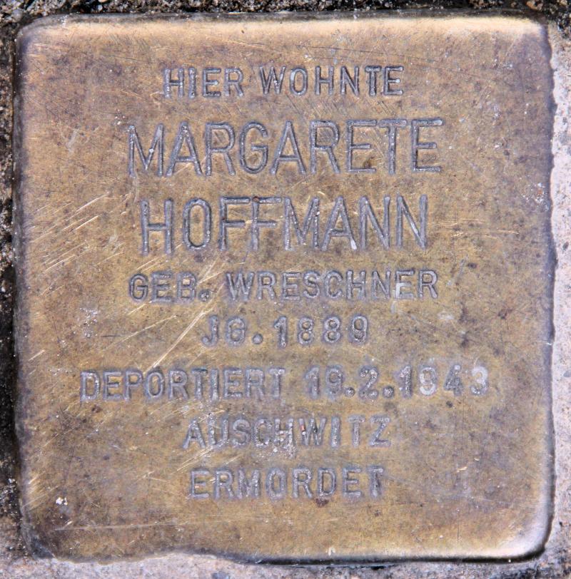 Stolperstein für Margarete Hoffmann.
