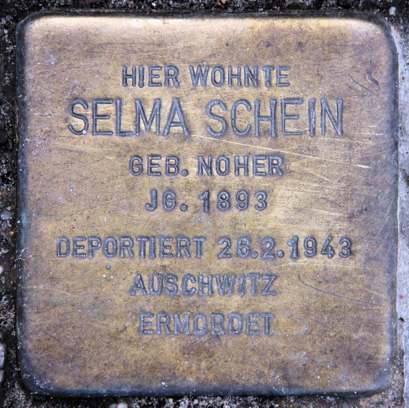 Stolperstein für Selma Schein.