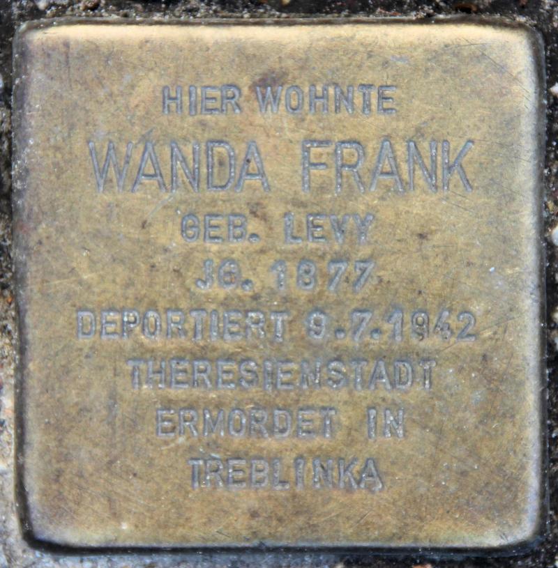 Stolperstein für Wanda Frank.