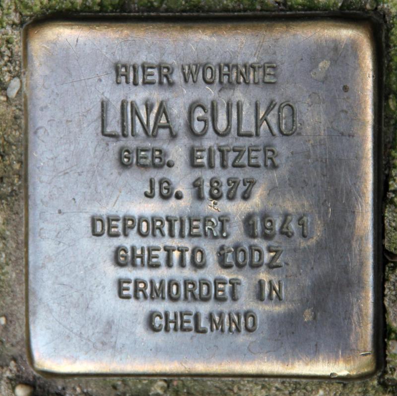 Stolperstein für Lina [Lisa] Gulko.