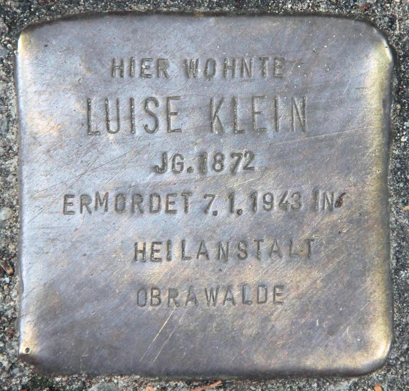 Stolperstein für Luise Klein.