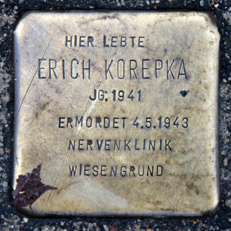 Stolperstein für Erich Korepka.