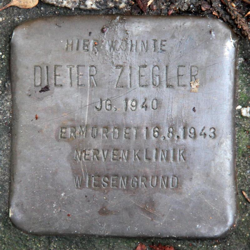 Stolperstein für Dieter Ziegler.