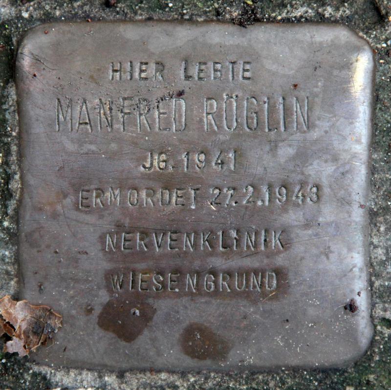Stolperstein für Manfred Röglin.