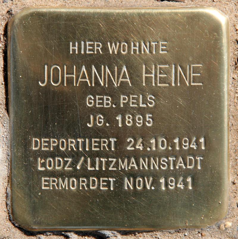 Stolperstein für Johanna Heine.