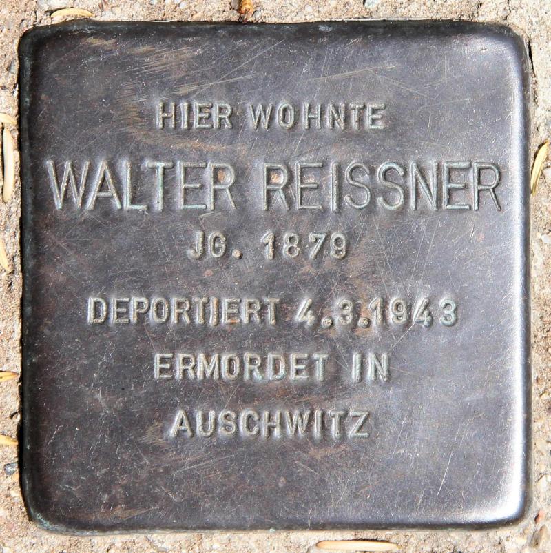 Stolperstein für Walter Reissner.