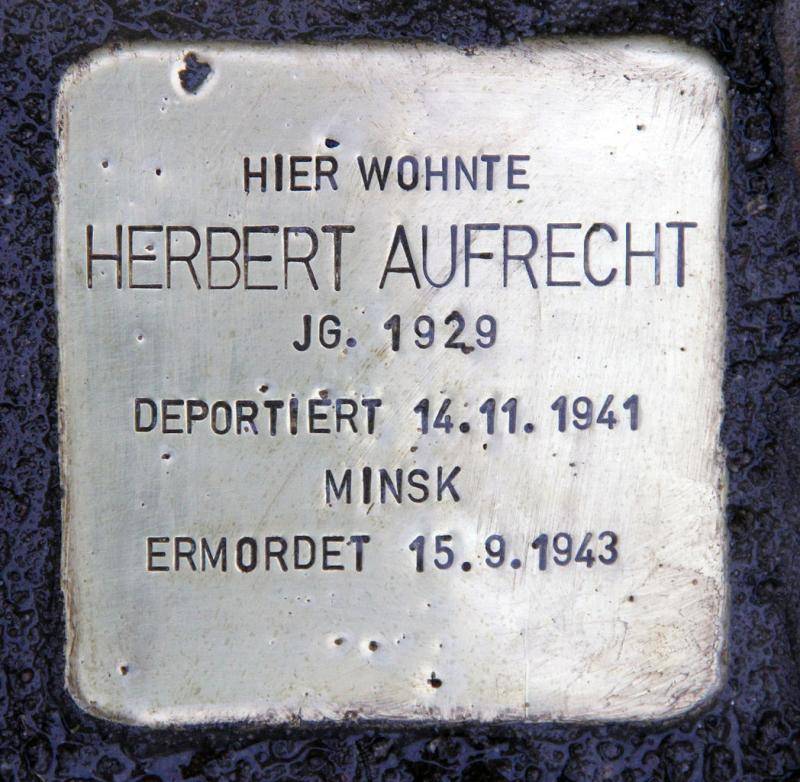 Stolperstein für Herbert Aufrecht © OTFW