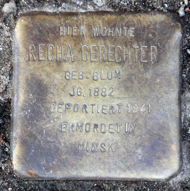 Stolperstein für Recha Gerechter.