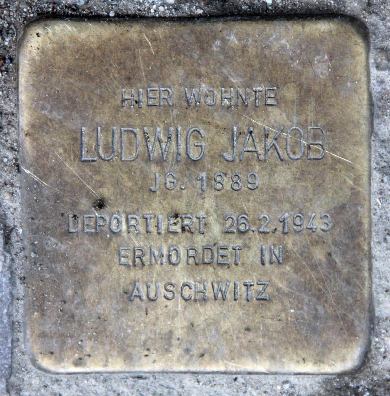 Stolperstein für Ludwig Jakob.
