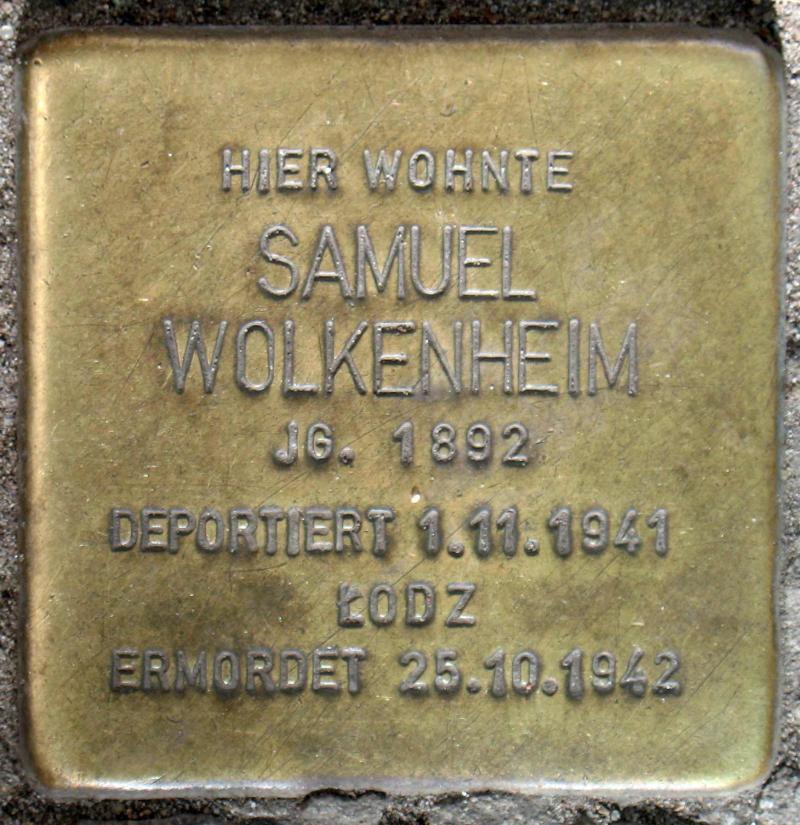 Stolperstein für Samuel Wolkenheim.