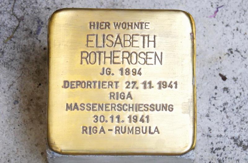 Stolperstein Elisabeth Rotherosen