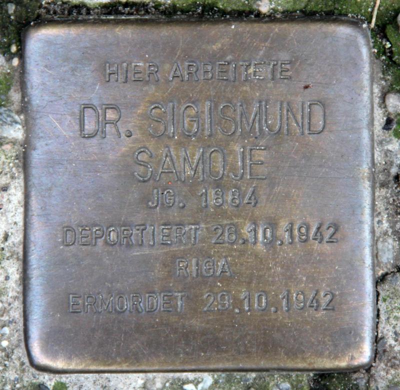 Stolperstein für Sigismund Samoje.