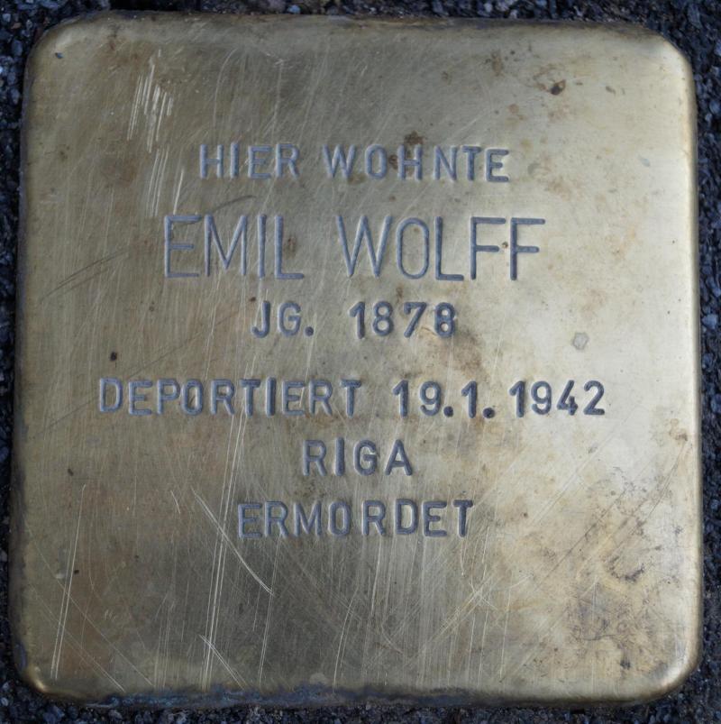 Stolperstein für Emil Wolff