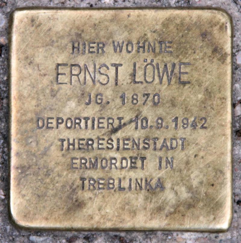 Stolperstein für Ernst Löwe.