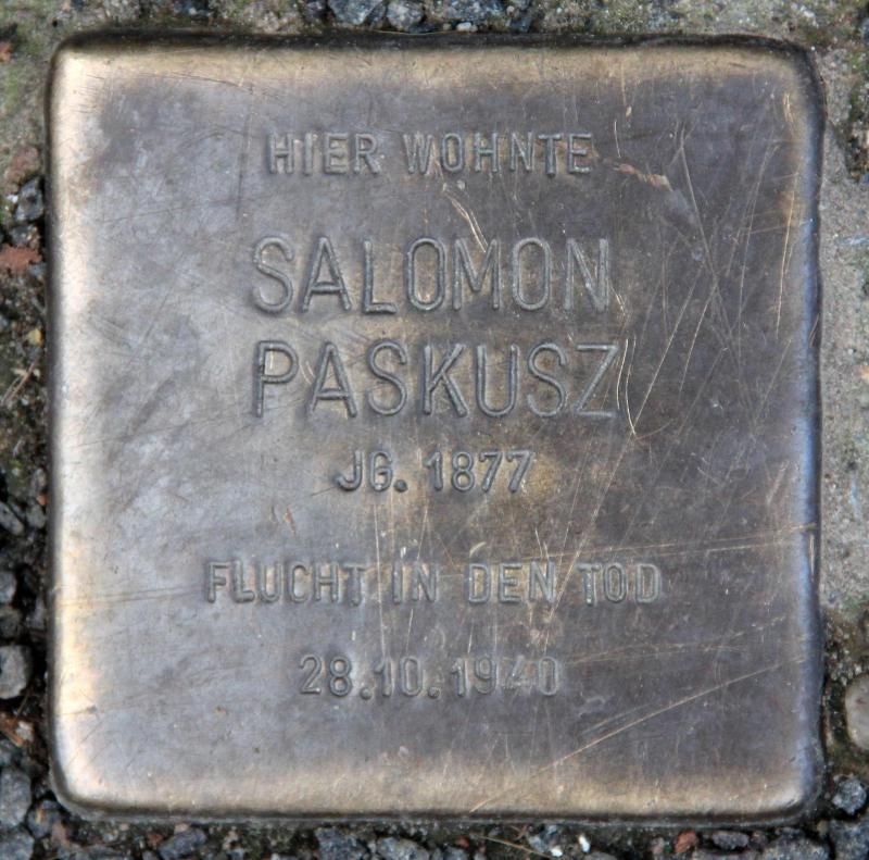 Stolperstein für Salomon Paskusz.