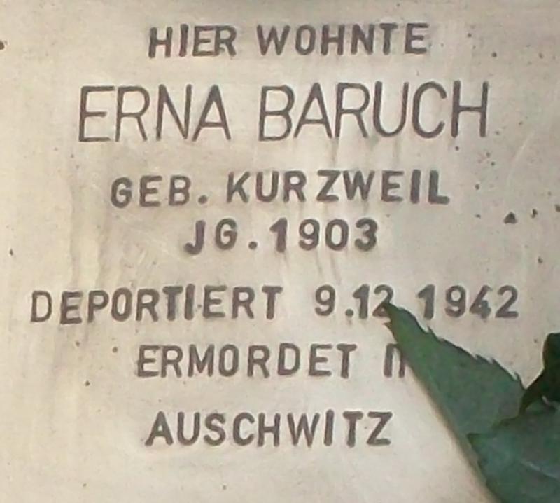 Stolperstein für Erna Baruch