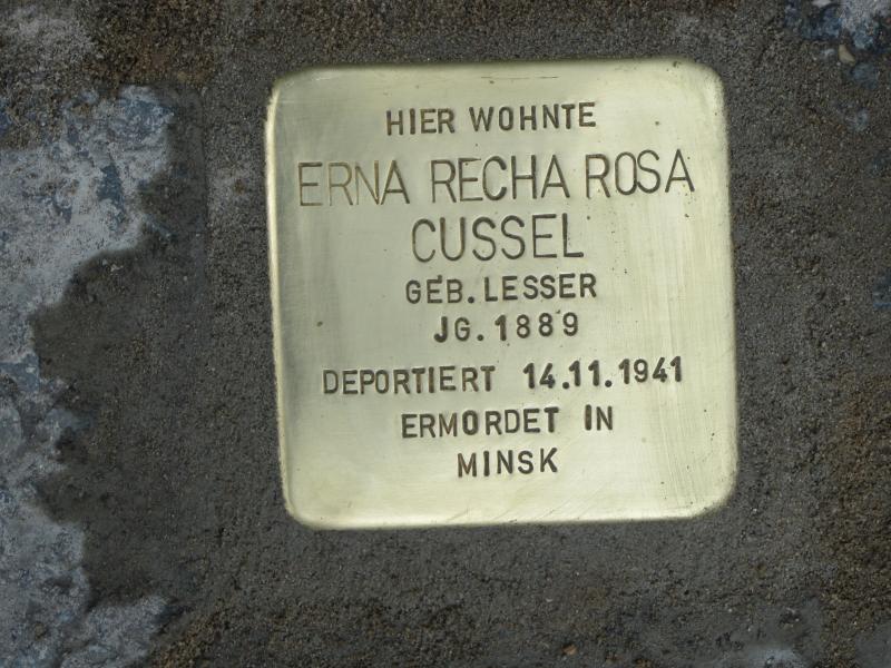 Stolperstein Erna Recha Rose Cussel