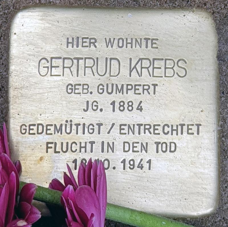 Stolperstein Gertrud Krebs © OTFW