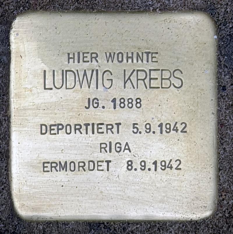 Stolperstein Ludwig Krebs © OTFW