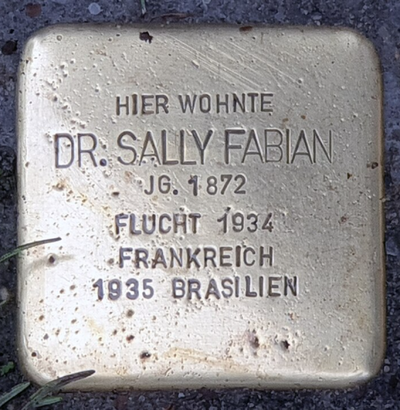 Stolperstein für Dr. Sally Fabian © OTFW