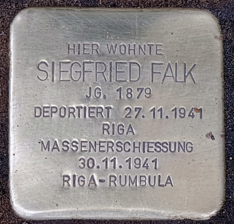 Stolperstein für Siegfried Falk © OTFW