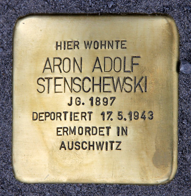 Stolperstein Aron Adolf Stenschewski © OTFW