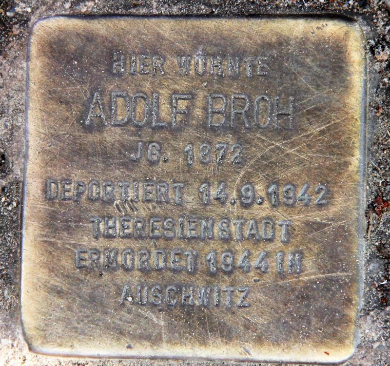 Stolperstein für Adolf Broh.
