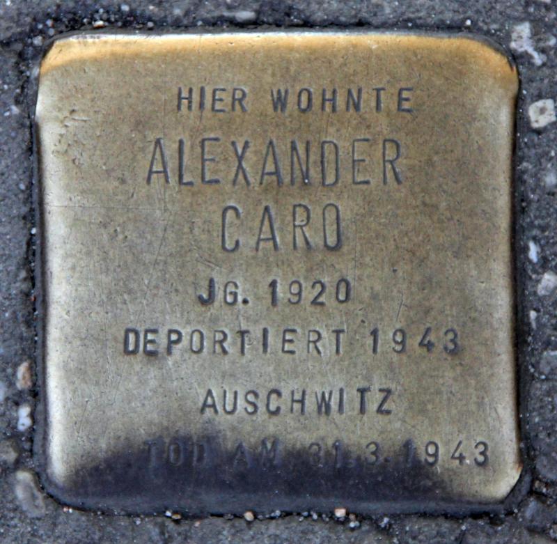 Stolperstein für Alexander Caro.