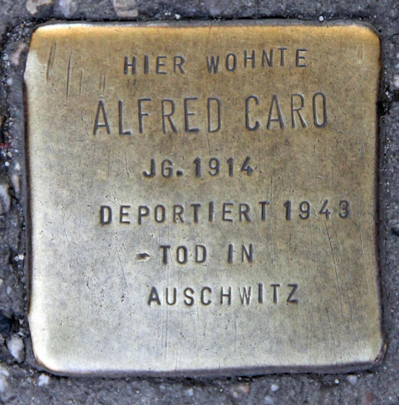 Stolperstein für Alfred Caro.