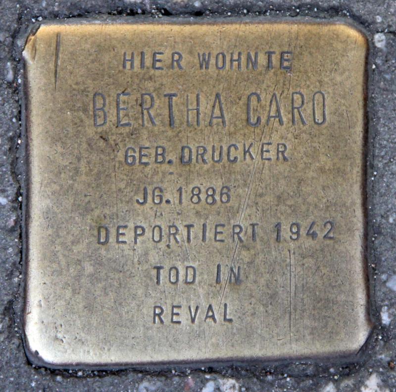 Stolperstein für Bertha Caro.