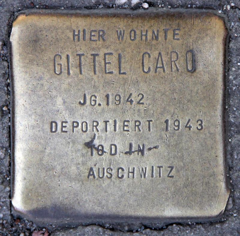 Stolperstein für Gittel Caro.