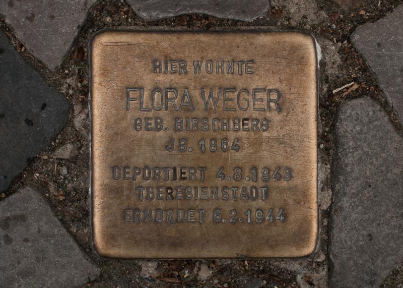 Stolperstein für Flora Weger Foto:  A. Bukschat & C. Flegel