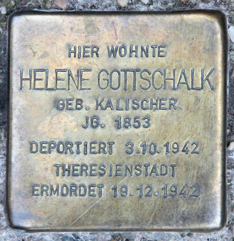 Stolperstein für Helene Gottschalk.