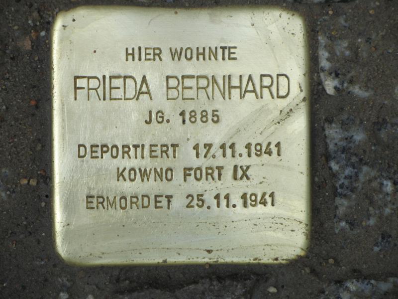 Stolperstein Frieda Bernhard
