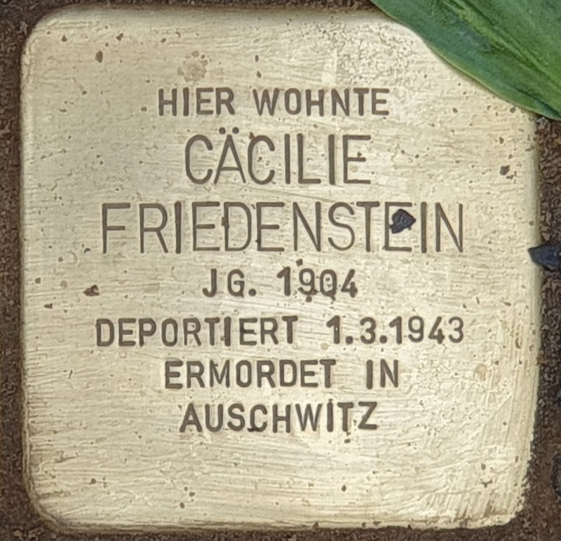 Stolperstein für Cäcilie Friedenstein © OTFW