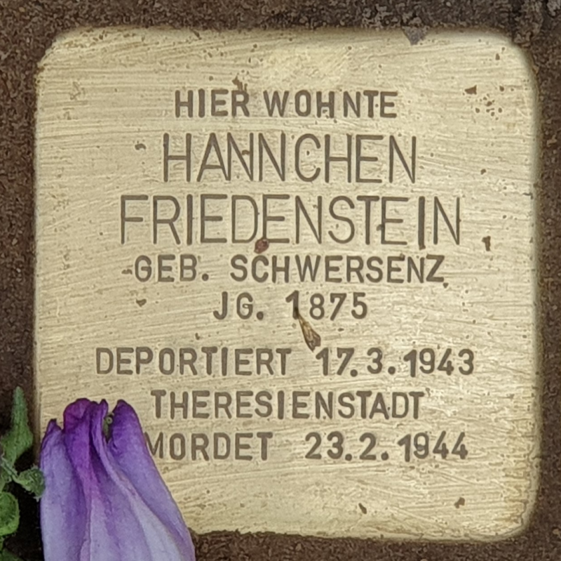 Stolperstein für Hannchen Friedenstein © OTFW