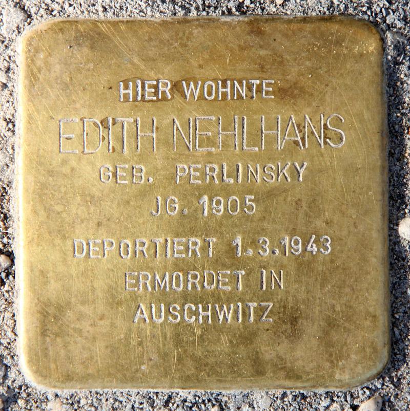 Stolperstein Edith Nehlhans © OTFW