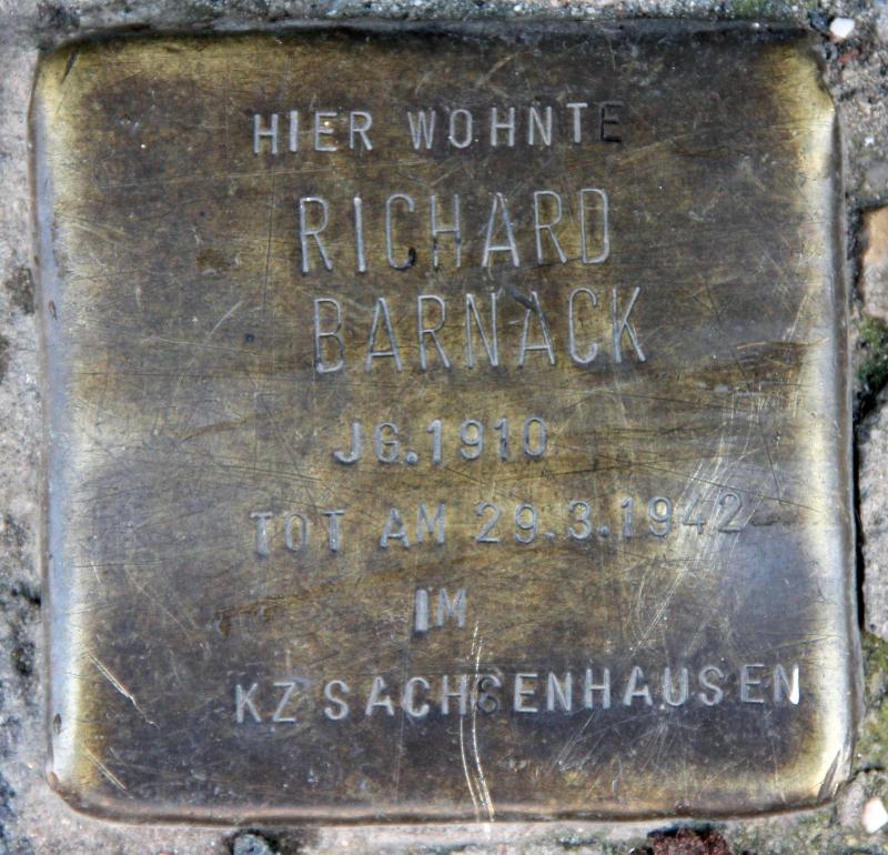 Stolperstein für Richard Barnack.